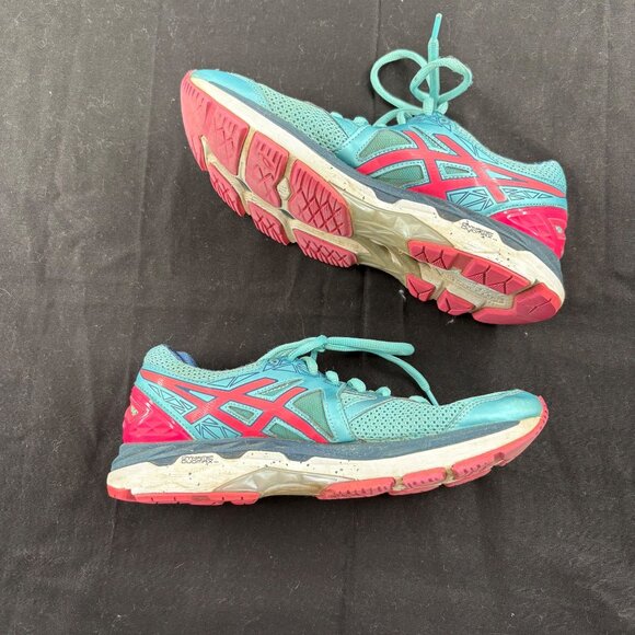 Asics‎ Gel T656N Running Shoes Women's 8 Turquoise & Pink Athletic Sneakers - Picture 7 of 7
